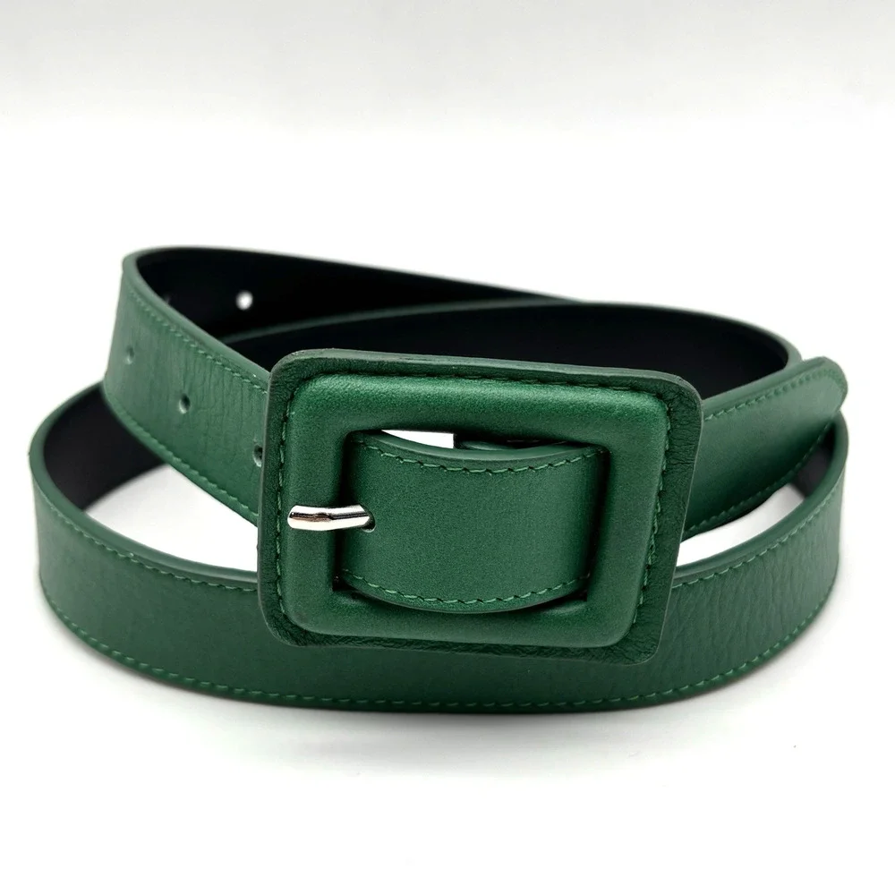 NEW B-Low the Belt Ana Vibrant Mini Kelly Green Leather Waist Belt S 28-34 Italy